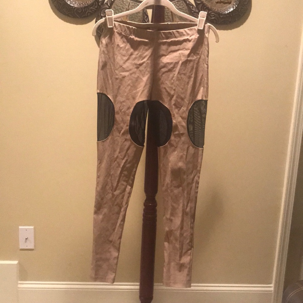 Khaki garter leggings